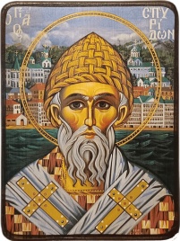 Икона Спиридон Тримифунтский, яркий