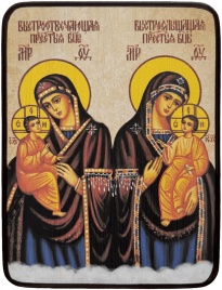 Икона Быстрослышащая и Быстроотвечающая, яркая