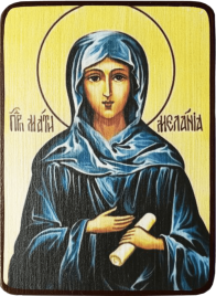 Икона Мелания Римляныня на светлом фоне