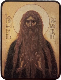 Икона Макарий Великий, Египетский отшельник