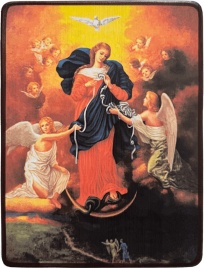 Икона Развязывающая узлы Божией Матери с ангелами