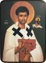 Икона Тимофей апостол, Ефесский на тёмном фоне