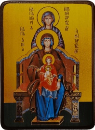 Икона Богородица со сродницами, праведными Анной и Марией