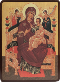 Икона Всецарица (Пантанасса) Божией Матери с ангелами