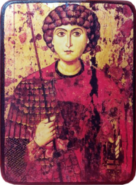 Икона Георгий Победоносец под старину