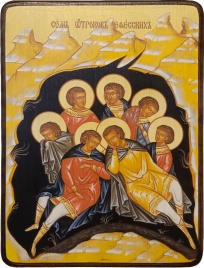 Икона Семь спящих отроков Ефесских, яркая