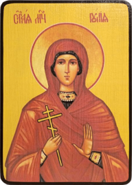 Икона Иулия Анкирская (Коринфская) в красном