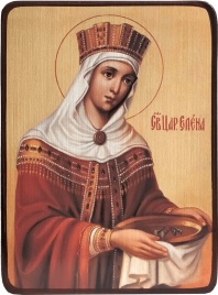 Икона Елена Константинопольская с гвоздиками