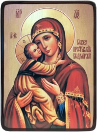 Икона Владимирская Богородица, яркая