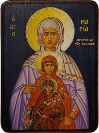 Икона Божией Матери со сродницами, праведными Анной и Марией