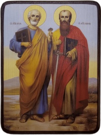 Икона Пётр и Павел, яркие
