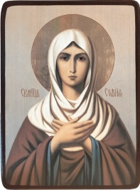 Икона София Римская на сером фоне