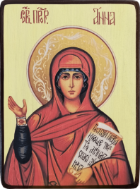 Икона Анна Пророчица в красном