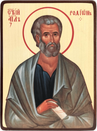 Икона Родион (Иродион) апостол, на светлом фоне