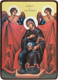 Икона Непраздная Богородица на троне