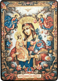 Икона Неувядаемый цвет Божией Матери в цветах