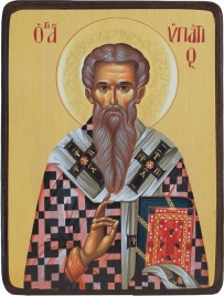 Икона Ипатий Гангрский, на светлом фоне