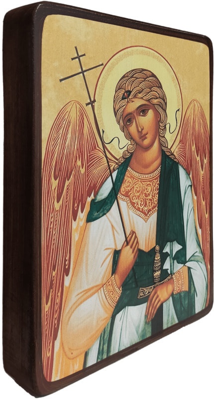 Икона Ангел Хранитель на светлом фоне фото 2