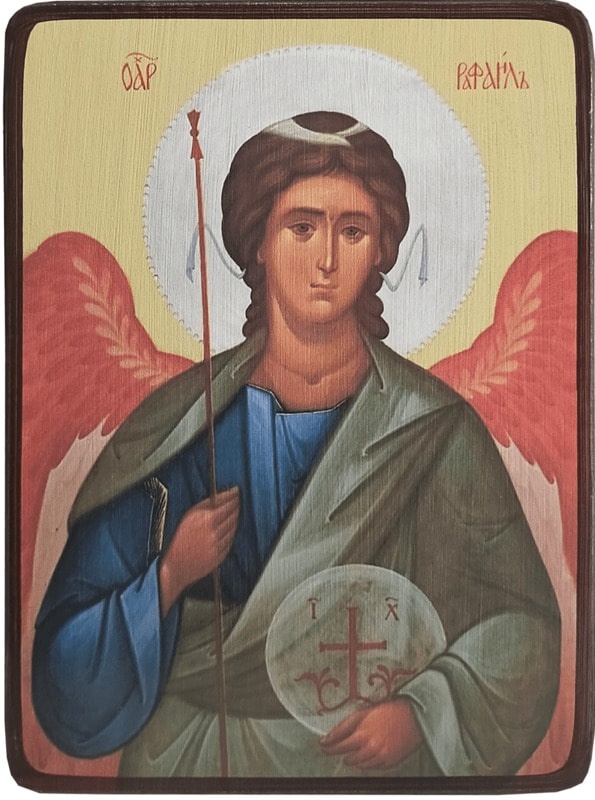 Икона Архангел Рафаил поясной фото 1