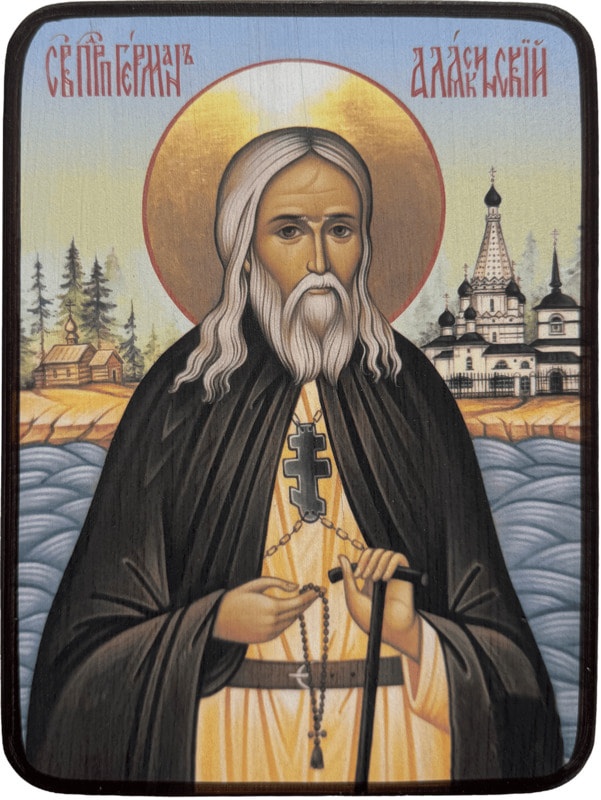 Икона Герман Аляскинский, яркий фото 1