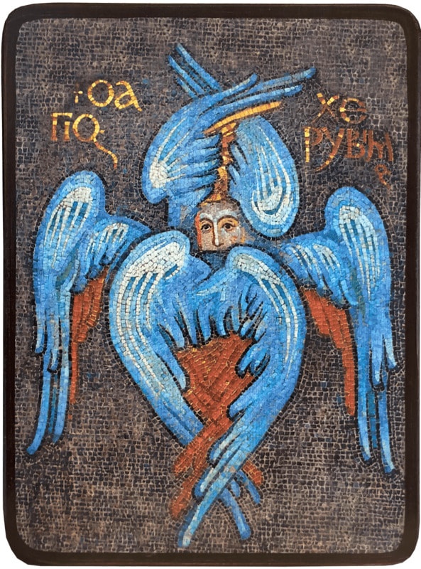 Икона Херувим Шестикрылый, из мозайки фото 1