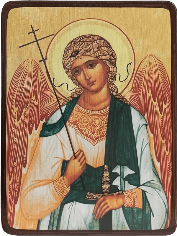 Икона Ангел Хранитель на светлом фоне фото 1