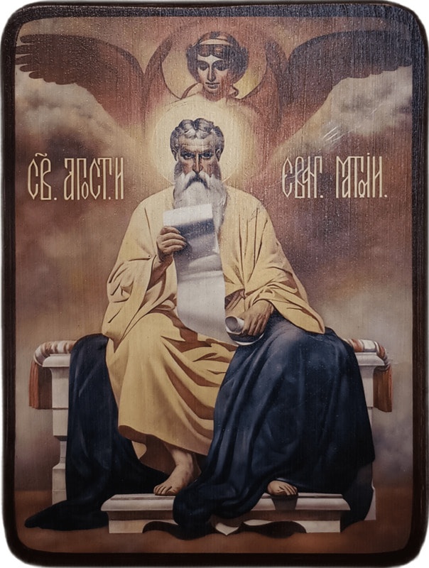 Икона Матфей апостол, на троне фото 1