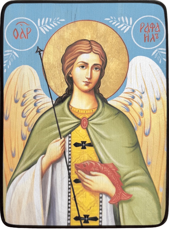 Икона Архангел Рафаил, яркий фото 1