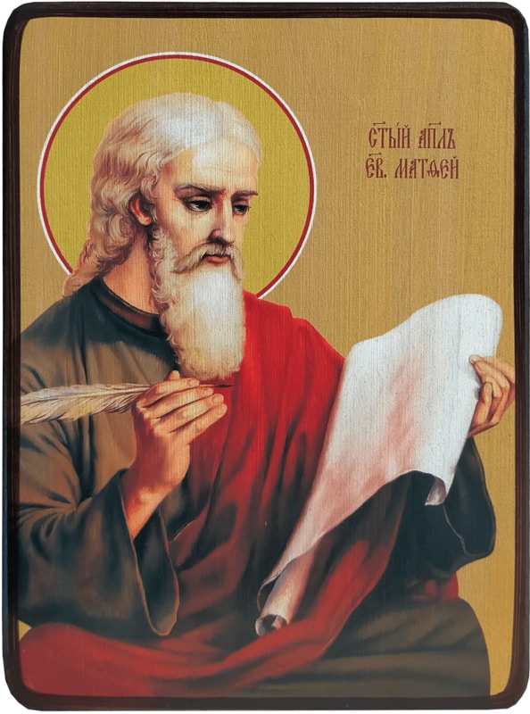Икона Матфей апостол, яркий фото 1