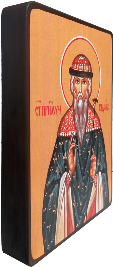 Икона Вадим Персидский на желтом фоне фото 2