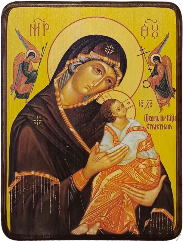 Икона Страстная Божией Матери, яркая фото 1
