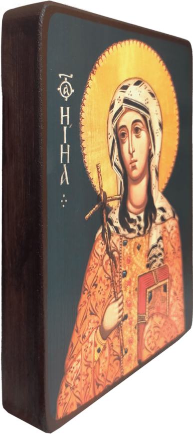 Икона Нина Равноапостольная на тёмном фоне фото 2