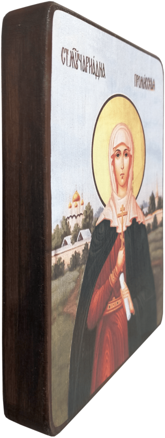 Икона Ариадна Промисская на голубом фоне фото 2