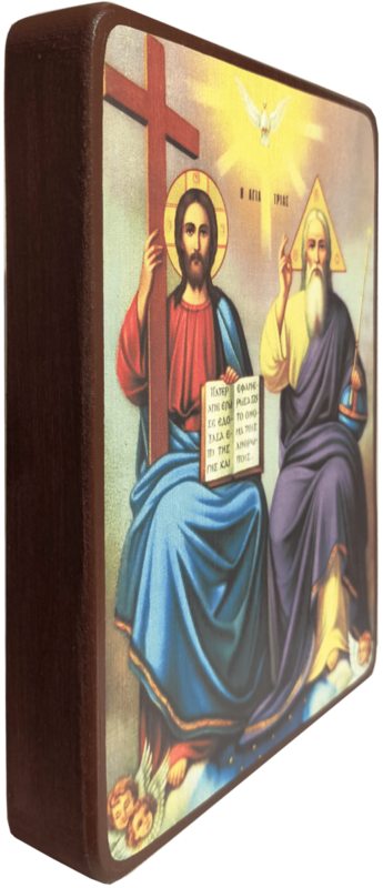 Икона Святая Троица Новозаветная, яркая фото 2