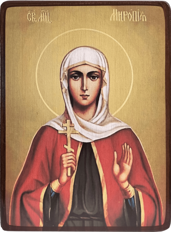 Икона Миропия Хиосская в красном фото 1