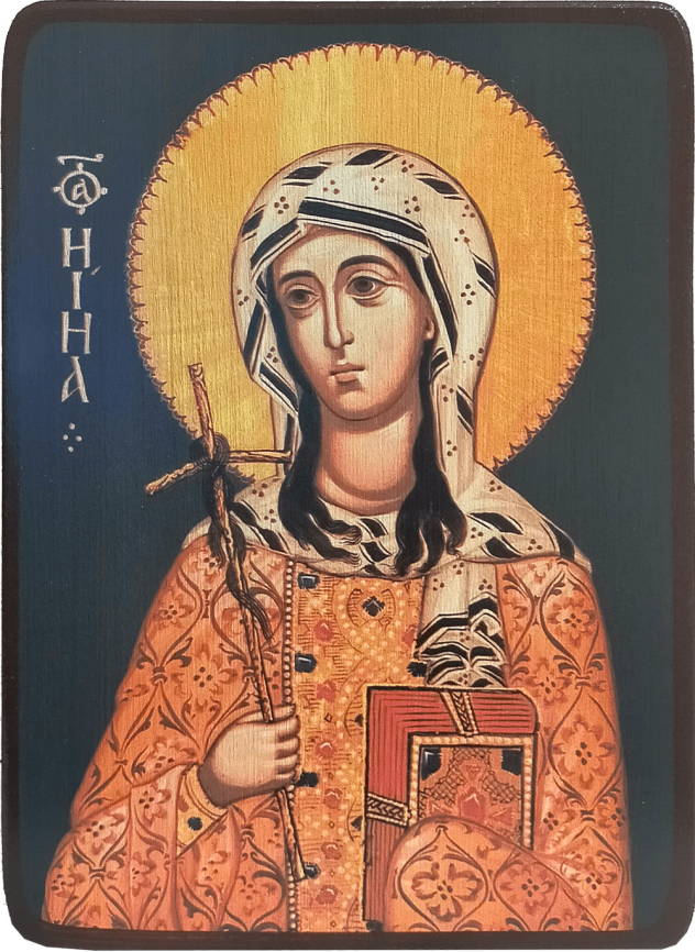 Икона Нина Равноапостольная на тёмном фоне фото 1