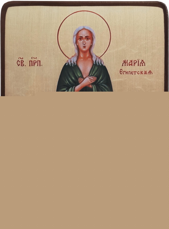 Икона Мария Египетская на тёмном фоне фото 1