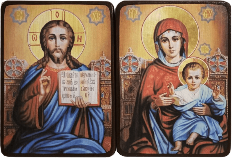 Икона Венчальная Пара на троне фото 1