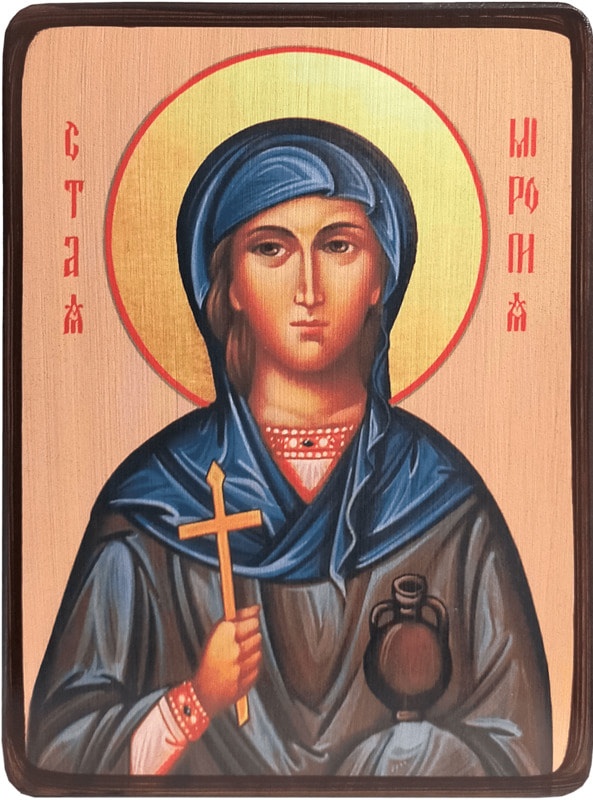Икона Миропия Хиосская на светлом фоне фото 1