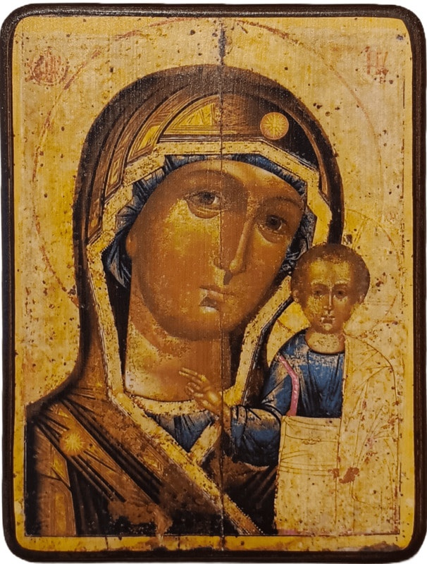 Икона Казанская Божией Матери написанная в XVIII веке фото 1