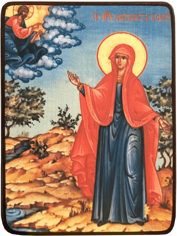 Икона Елисавета Константинопольская в красном фото 1