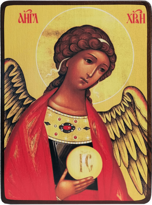 Икона Ангел Хранитель в красном фото 1